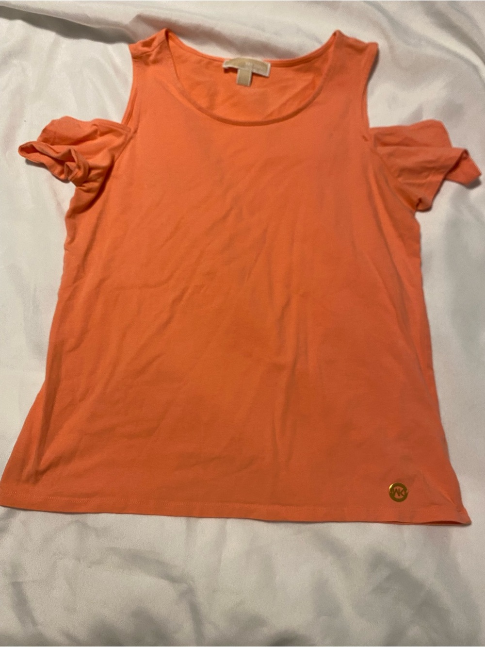 Michael Kors Coral Cold-Shoulder Knit Tank Top